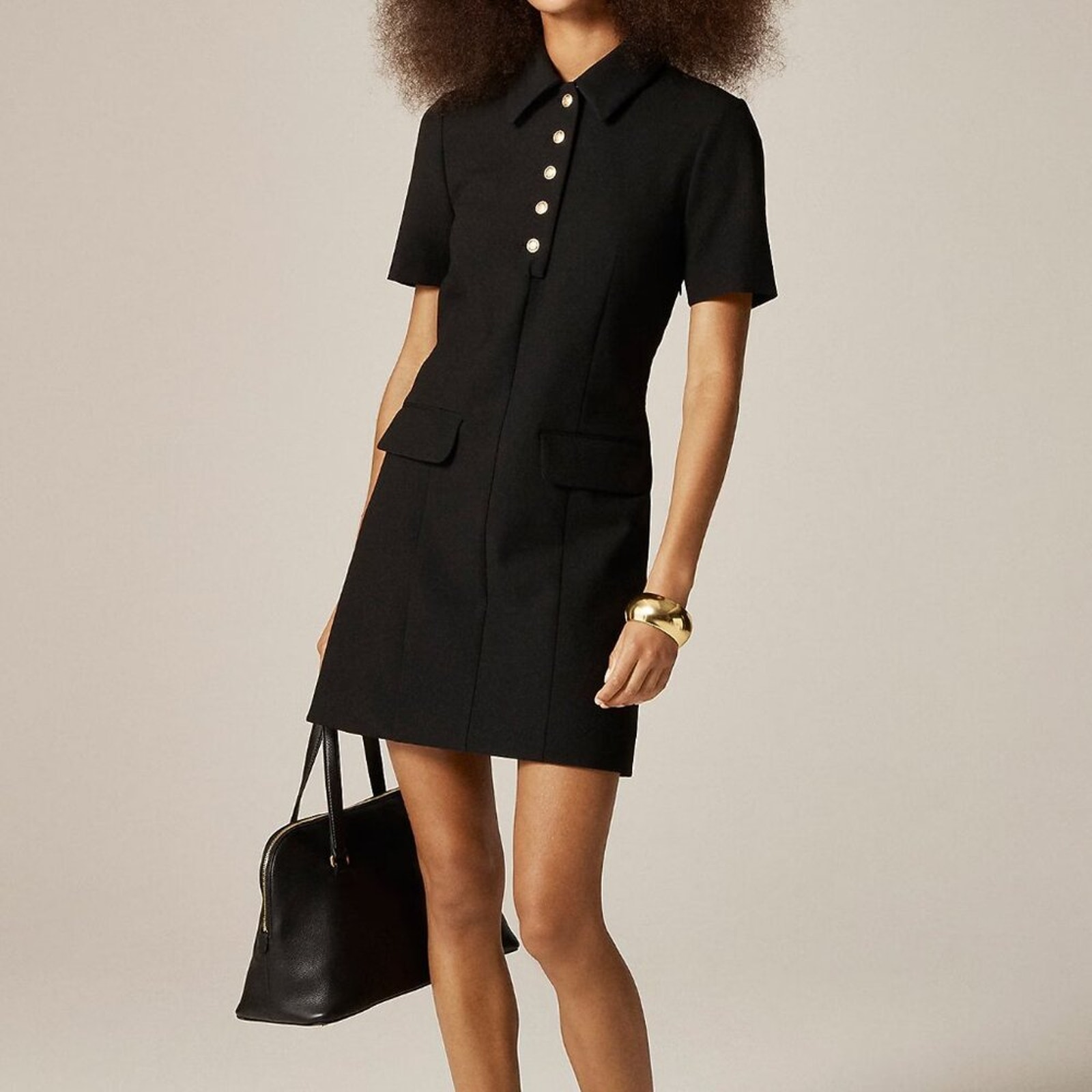 Nwt J Crew Parc Dress In Four-Season Stretch Black 8